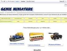 Tablet Screenshot of genieminiature.com